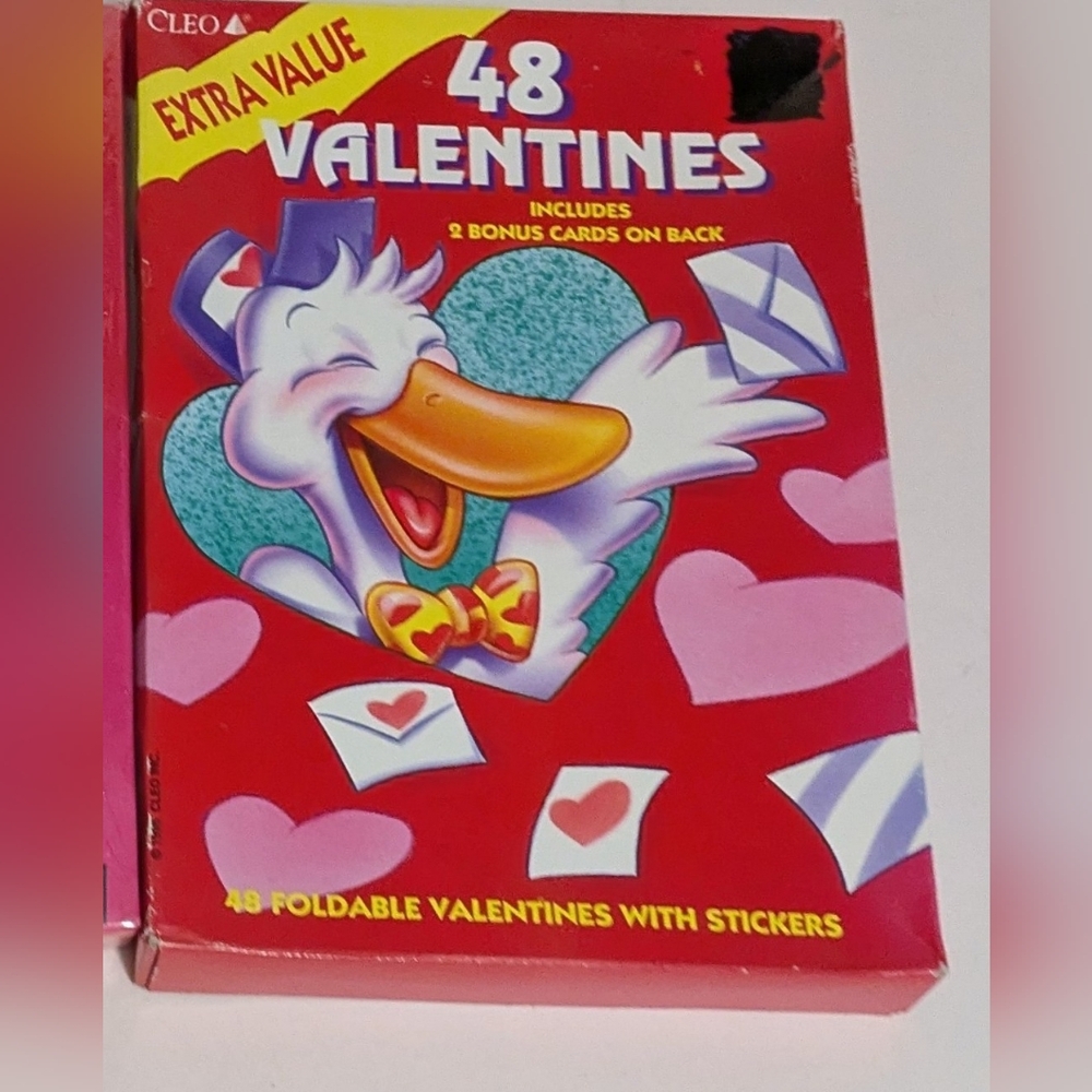 Valentine Cards Vintage 48 Includes 2 Bonus Cards & Stickers Made USA
